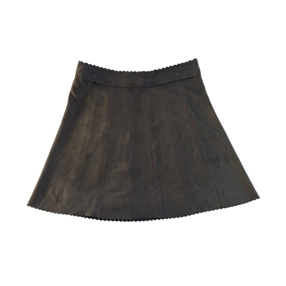 Altard State Skirt Sz M Mini Velour Gray Grey Zig Zag Hem A Line Schoolgirl Goth